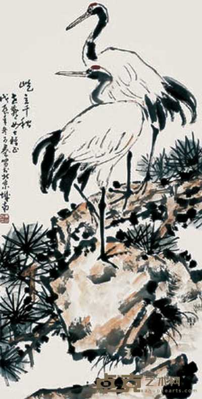 焦可群 屹立千秋 镜心 138×68cm